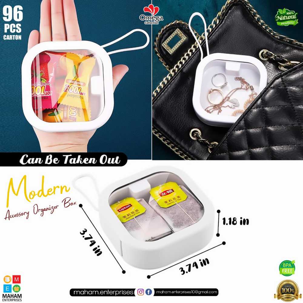 Modern Mini Organizer, Jewelry Storage Box Portable
